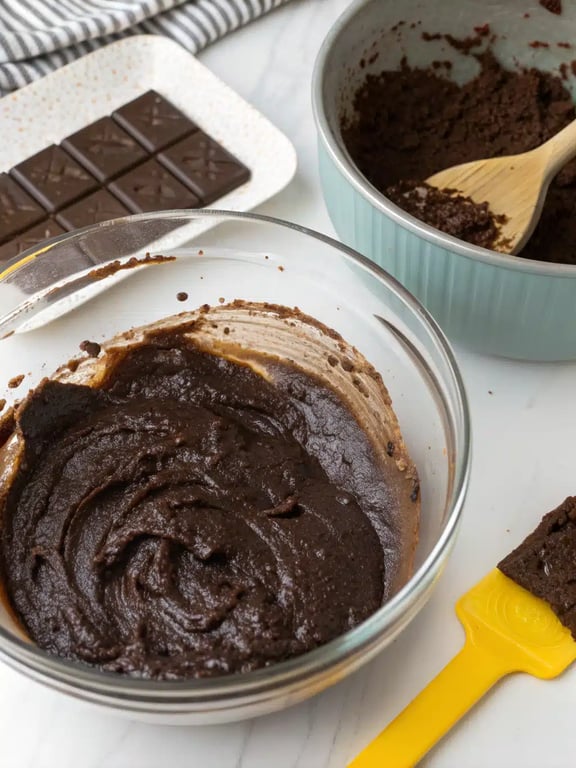 Step 4 for tiramisu brownies recipe — texture check