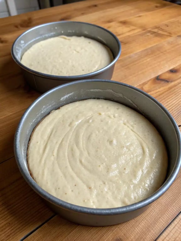 Final step for vanilla cake recipe — plated and ready