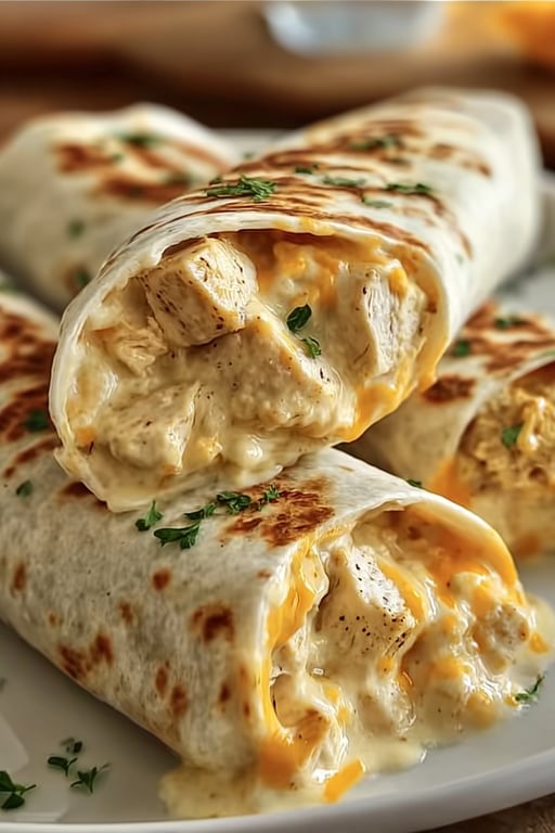 Cheesy Garlic Chicken Wraps Recipe – Quick Weeknight Dinner