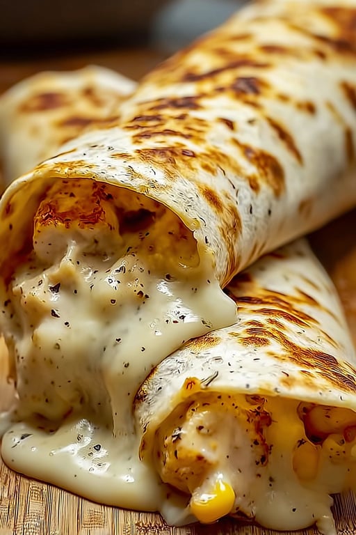 Cheesy Garlic Chicken Wraps Recipe – Simple Homemade Recipe