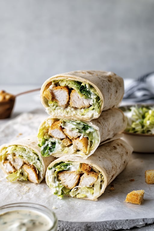 Chicken Caesar Wraps Recipe – Quick Weeknight Dinner