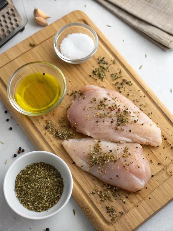 Step 2 for chicken feta spinach — process in progress
