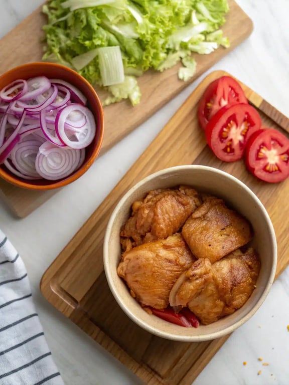 Step 4 for chicken gyros recipe — texture check