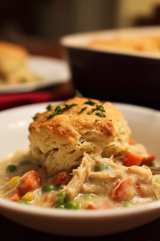 Chicken Pot Pie with Biscuits Recipe – Easy and Delicious
