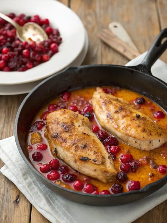 Step 4 for cranberry orange chicken — texture check