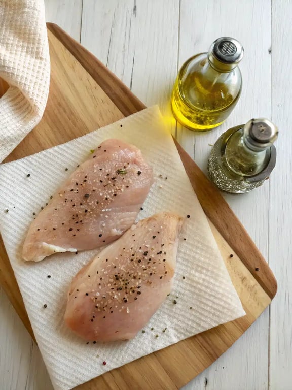 Step 2 for Creamy Asiago Chicken — process in progress