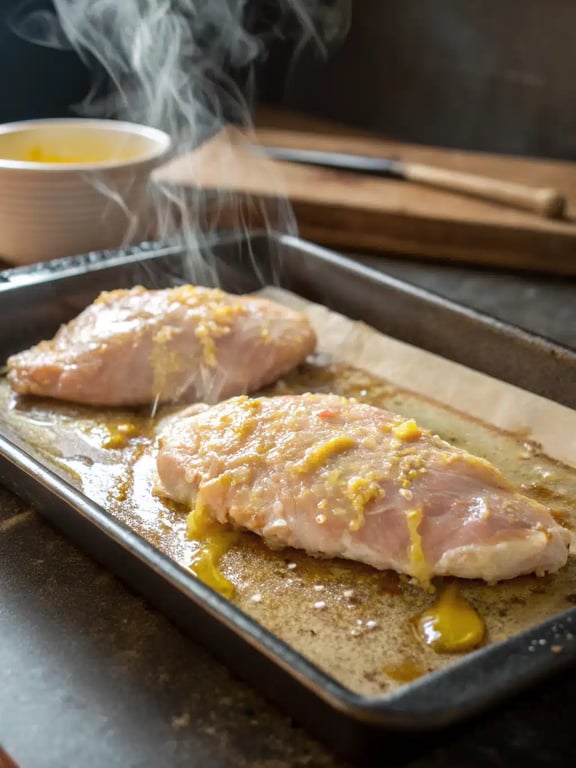 Final step for garlic parmesan chicken — plated and ready