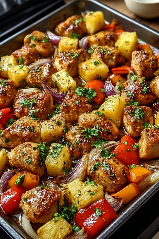 Hawaiian Chicken Sheet Pan Recipe – Quick Weeknight Dinner