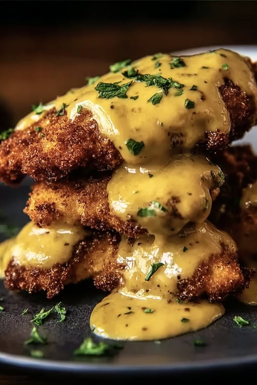 Crispy Pretzel Chicken with Mustard Cheddar Sauce (Ready in 45 Minutes) – Chicken Recipes