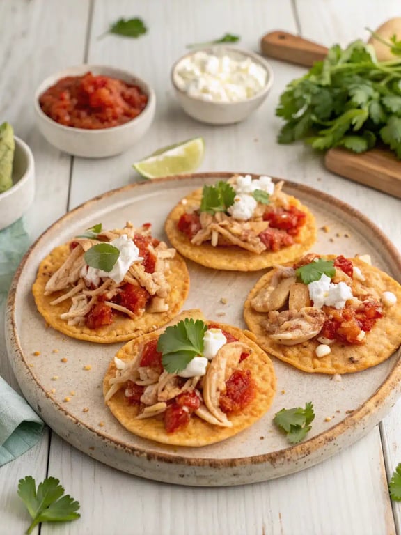 Simple Rotisserie Chicken Tostadas with Irresistible Freshness
