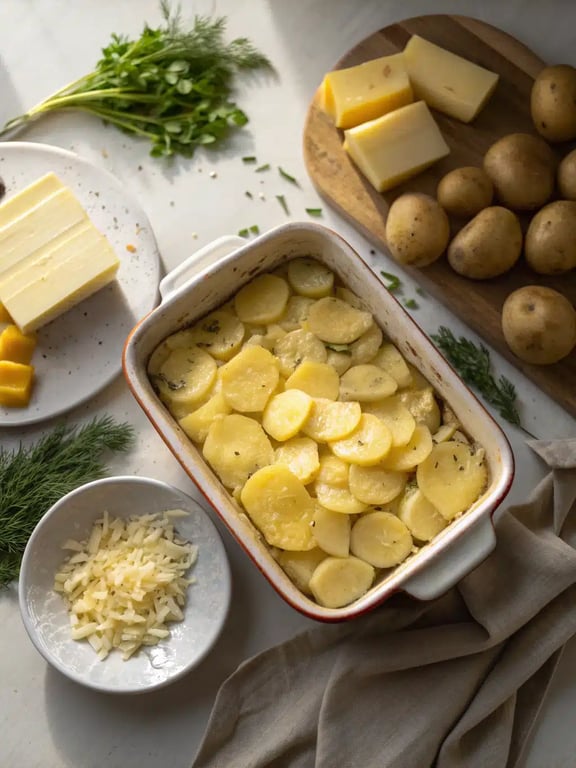 Final step for beef potato casserole — plated and ready