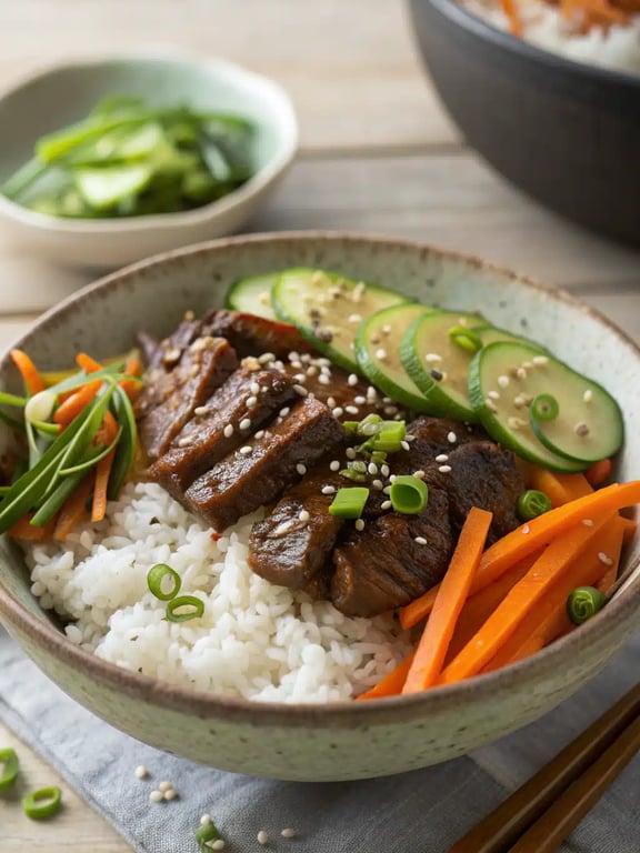 Korean BBQ steak bowls for quick cozy flavor