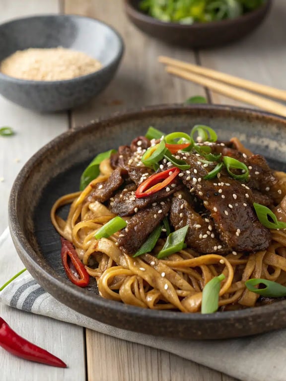 Mongolian beef noodles are the best simple comfort