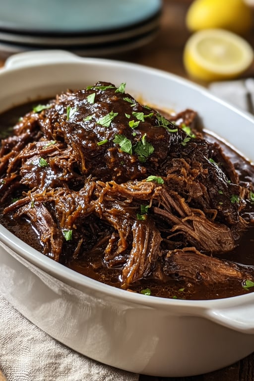 Caramelized Pulled Beef Brisket (Tender 6 Serving Dinner)