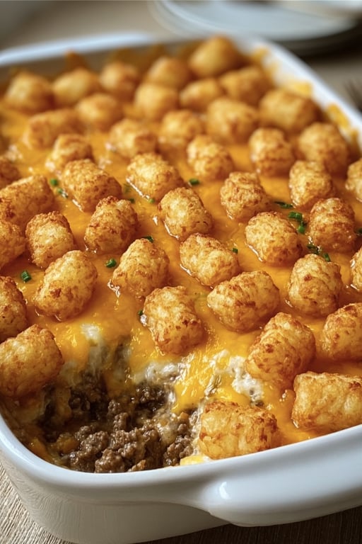 Tater Tot Casserole Recipe – Quick Weeknight Dinner