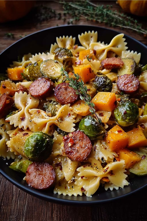Autumn Sausage Pasta with Butternut Squash (55 Min)