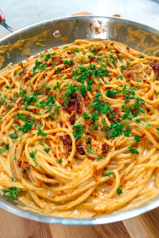 Creamy Caramelized Onion Pasta (Easy 50 Minute Dinner)