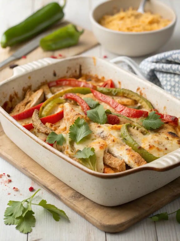 치킨 파히타 캐서롤: 추억을 되살리는 간단한 요리