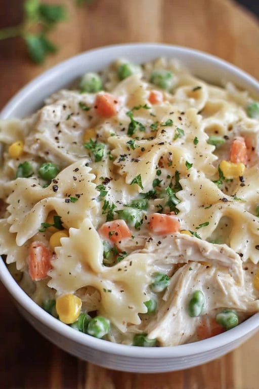 Chicken Pot Pie Pasta Recipe – Quick Weeknight Dinner
