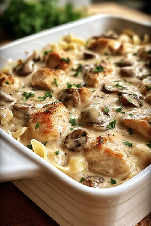 Creamy Baked Chicken Stroganoff (Easy, Serves 4) – Pasta Recipes