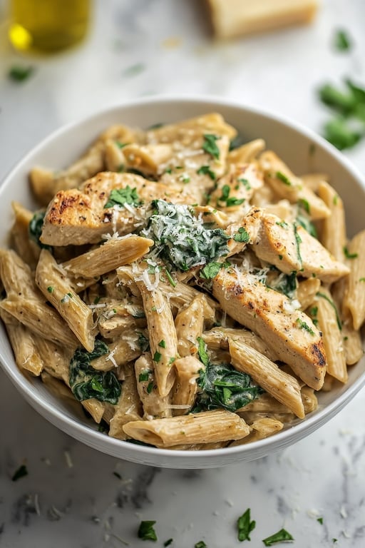 Creamy Garlic Parmesan Chicken Pasta (Lighter, Ready in 35 Minutes) – Pasta Recipes