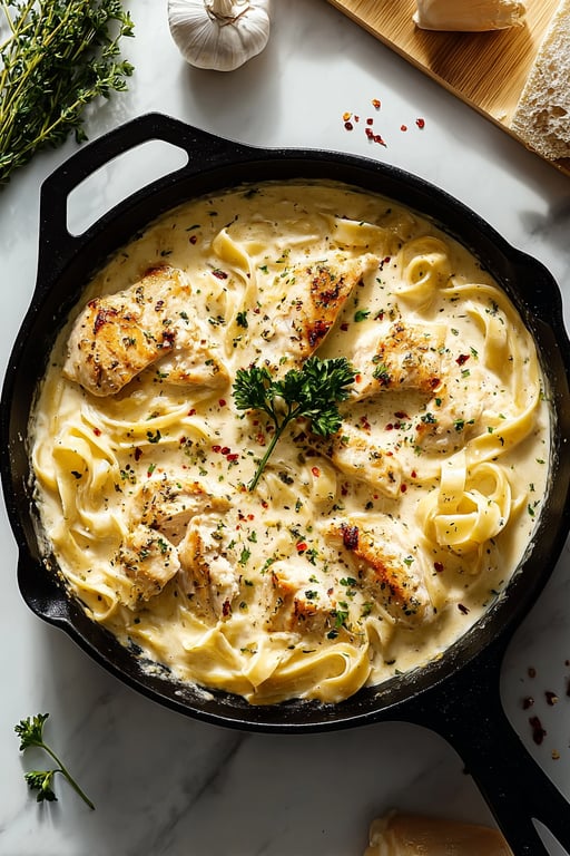 Creamy Chicken Garlic Parmesan Pasta (Easy 45 Minute Dinner)