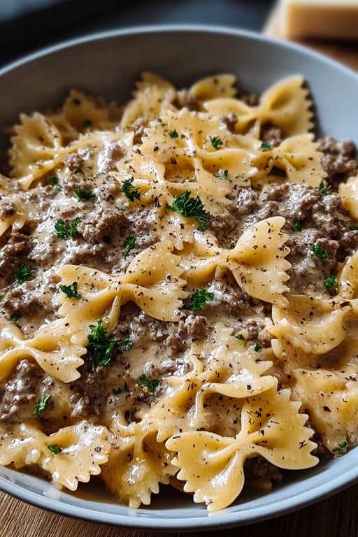 Creamy Parmesan Garlic Beef Pasta Recipe – Ready in No Time