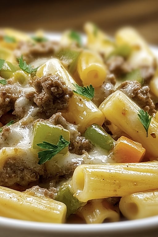Philly Cheesesteak Pasta (Easy 30 Minute Dinner)