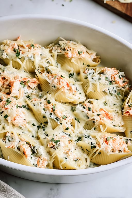 Creamy Seafood Stuffed Shells (Easy 60 Minute Dinner)