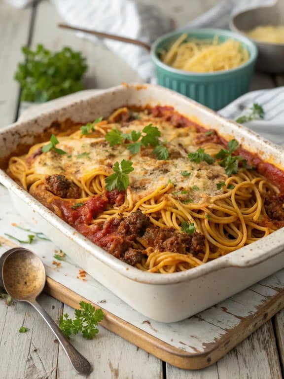 Simple Southern spaghetti bake for weeknight joy