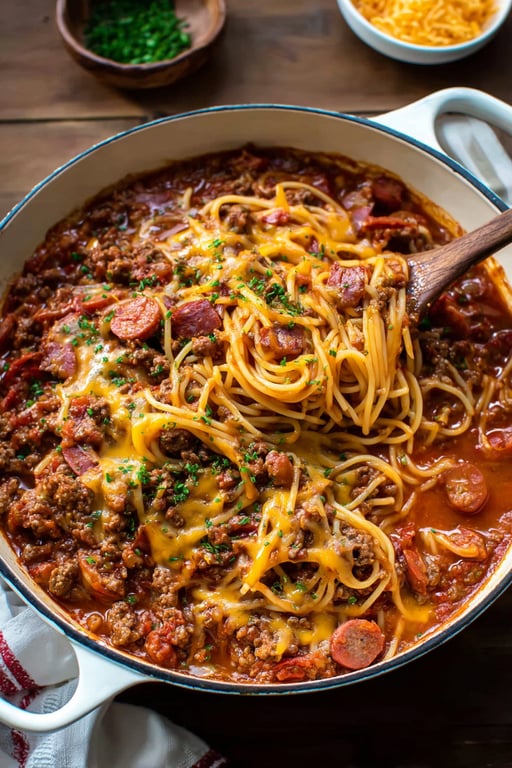 One Pot Cowboy Spaghetti Recipe – Simple and Satisfying