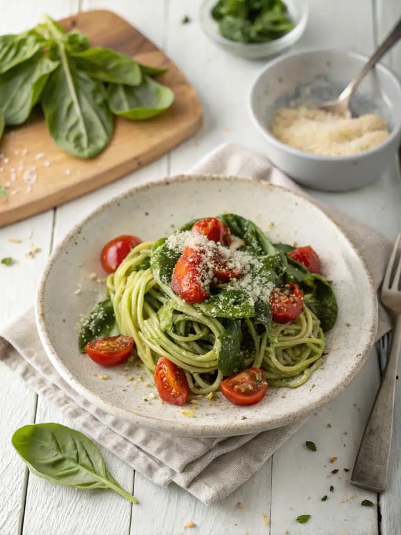 Spinach Tomato Pasta A Simple One Pan Flavor