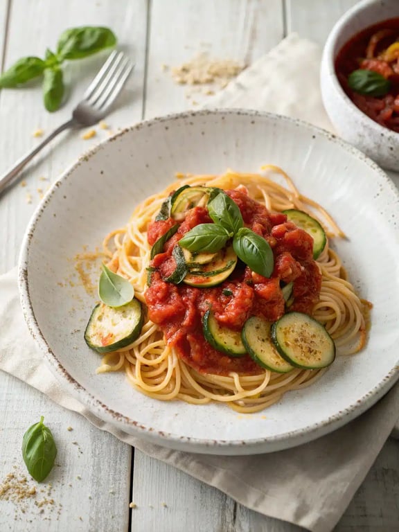 평일 저녁 식사로 제격인 간단한 토마토 애호박 파스타