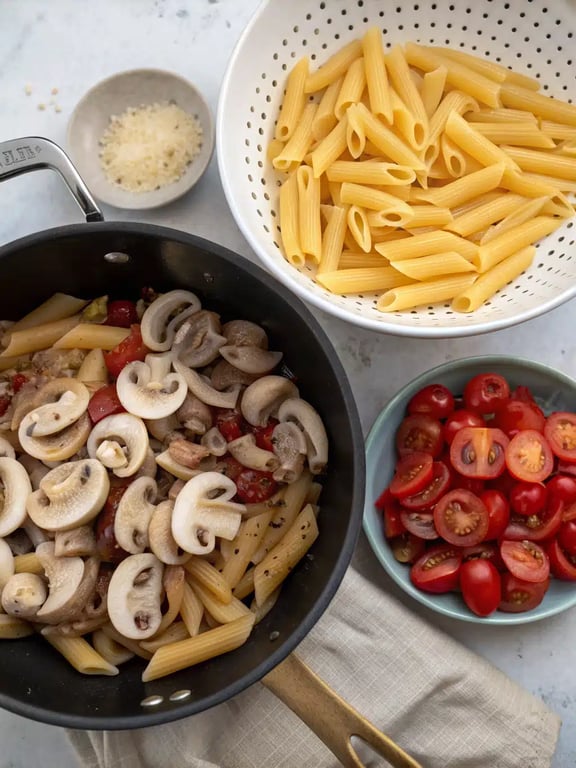 Step 4 for vegan pasta recipes — texture check