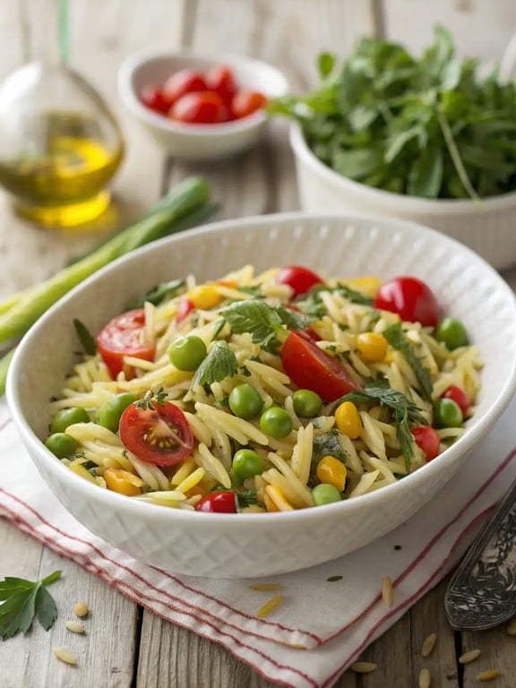 Simple Veggie Orzo Recipe with Bold Feta Flavor