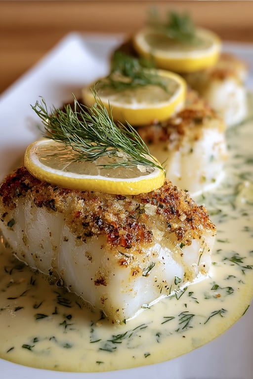 Baked Cod with Lemon-Dill Sauce Recipe – Ready in No Time