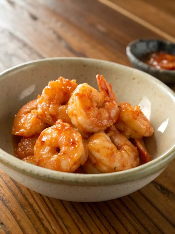 Bang Bang Shrimp recipe plated as a main course over rice with lime garnish