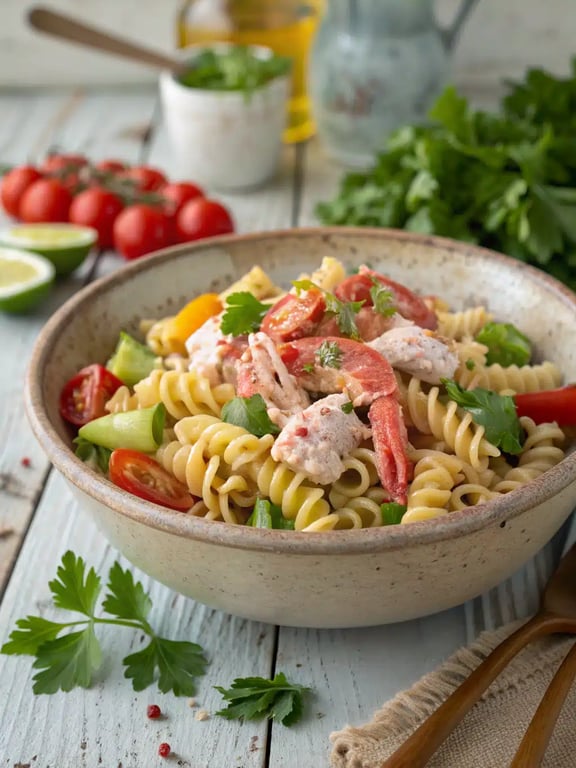 Genius Cajun Crab Pasta Salad for Make-Ahead Joy