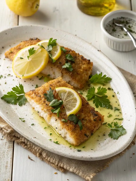Crispy Lemon Cod with Simple Low-Carb Flavor