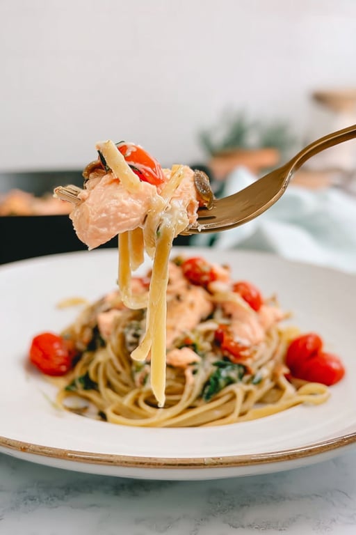 Tuscan Salmon Pasta Recipe – Easy Family Favorite