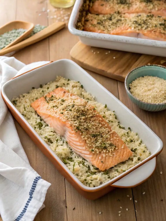 Simple Salmon Sushi Bake for Weeknight Joy