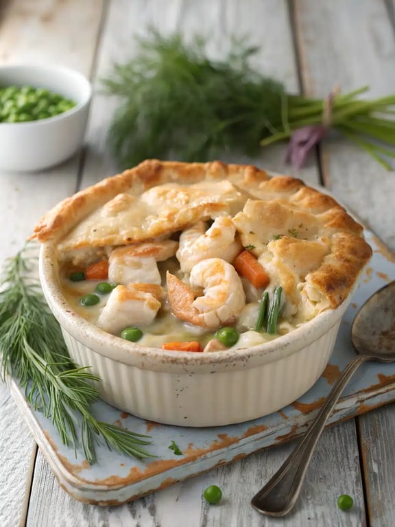 Simple Seafood Pot Pie for Family Dinner Comfort