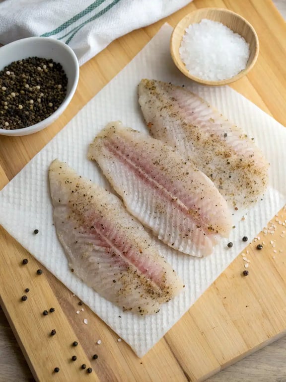 Step 2 for tilapia pepper sauce recipe — process in progress