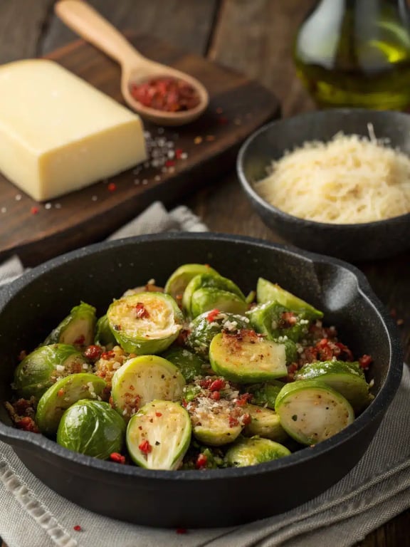 Step 4 for Brussels sprouts pasta — texture check