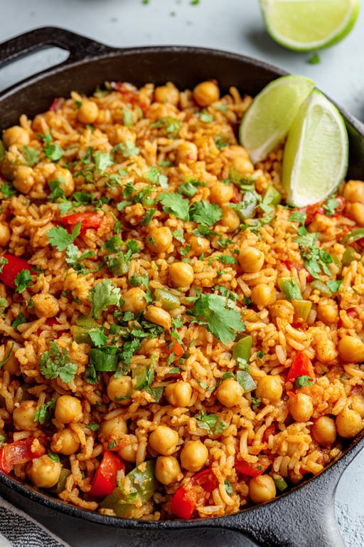 Taco Spiced Chickpea Rice Skillet Recipe – Ready in No Time