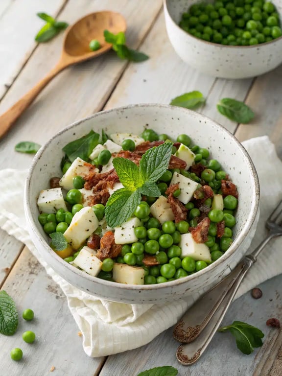 English Pea Salad with Bold Flavor and High Protein