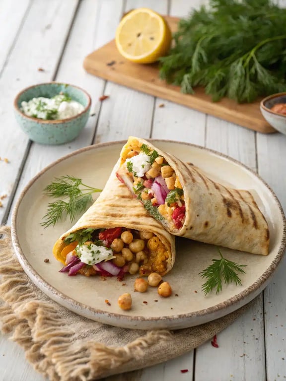Cozy Mediterranean Chickpea Wrap Ready In 30 Minutes