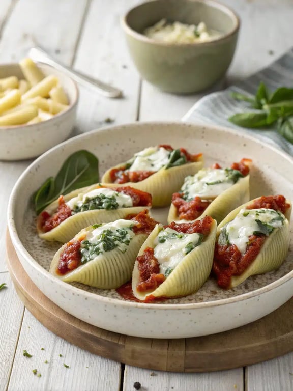 Spinach Ricotta Shells for a Quick Family Joy