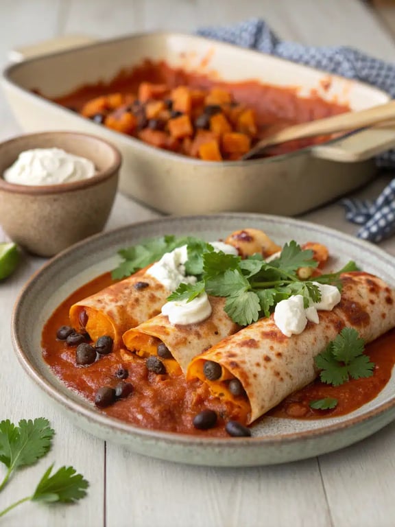 Sweet Potato Enchiladas With Easy Gluten-Free Comfort