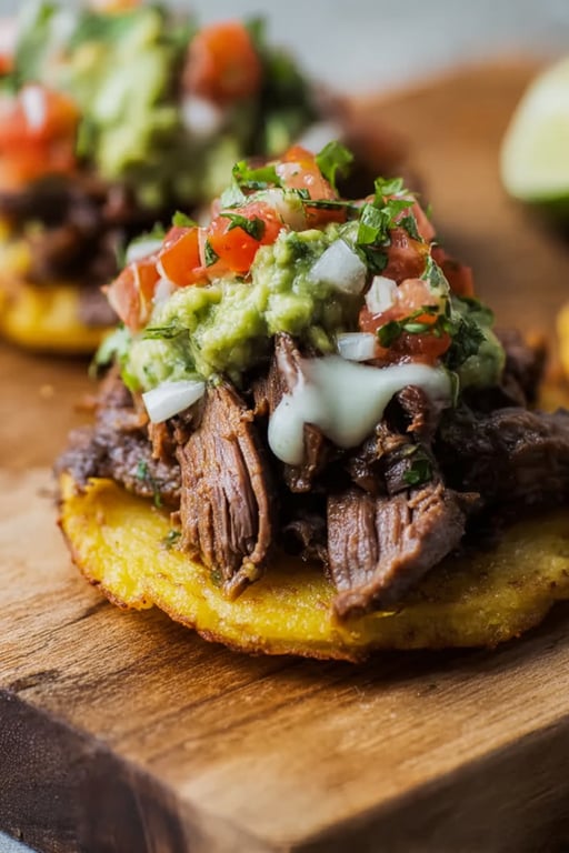 Carne Asada Tostadas (Easy, Serves 4)